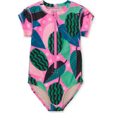 Rash Guard One-Piece Swimsuit, Pink