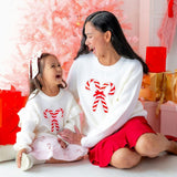 Candy Cane Christmas Ruffle Sweater
