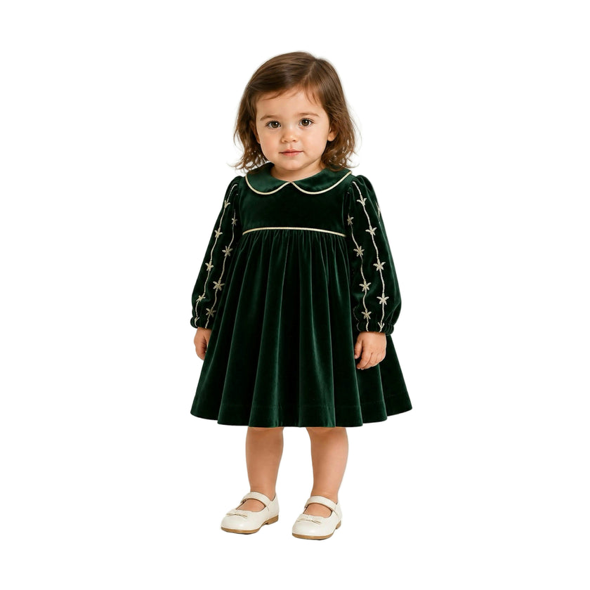 Dark Green Velvet Dress