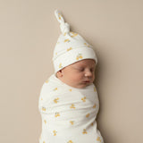 Organic Swaddle Blanket & Hat Set