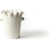 Signature White Ruffle Ice Bucket