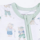 Golfing Teddy Bears - Shortie 2 Way Zipper Romper