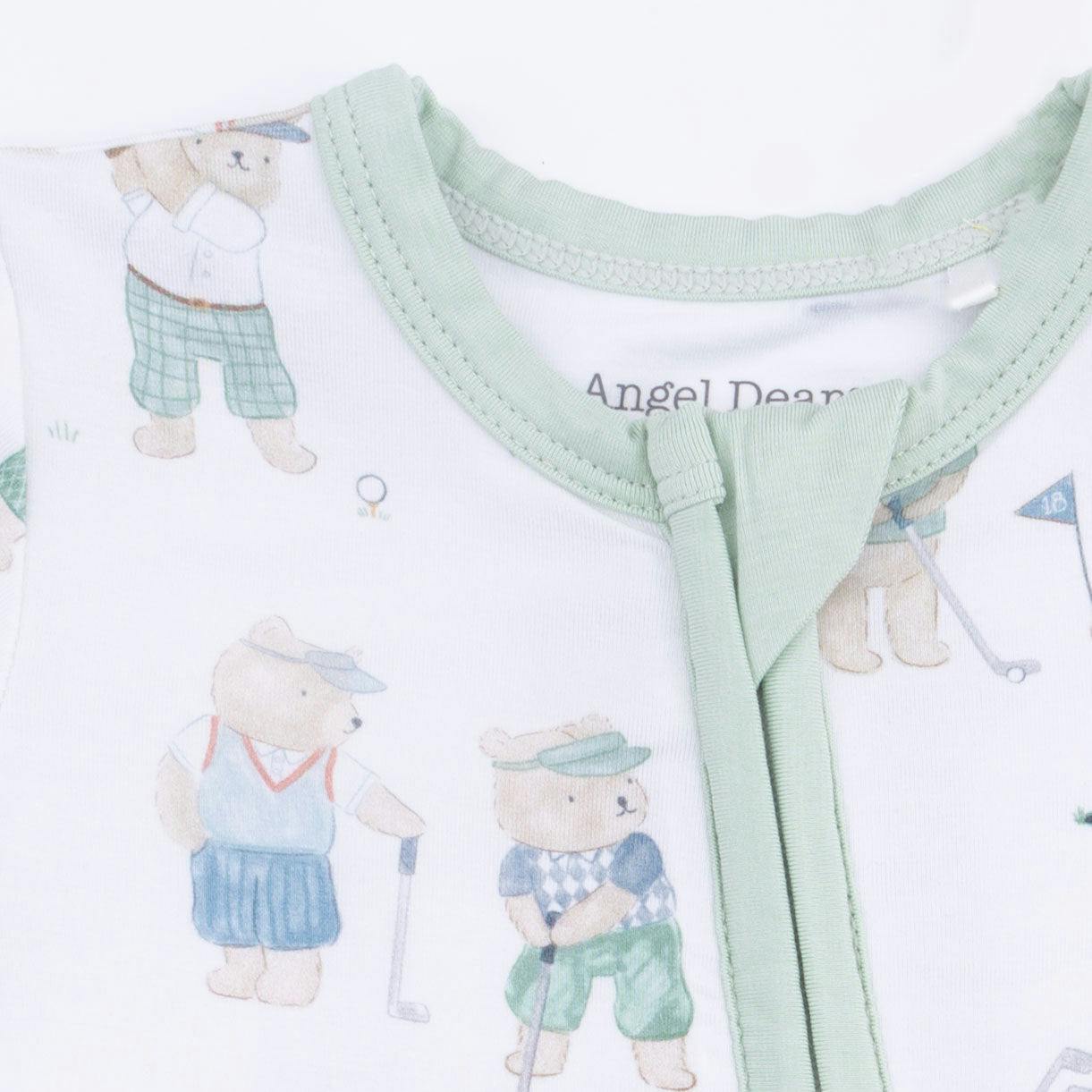 Golfing Teddy Bears - Shortie 2 Way Zipper Romper