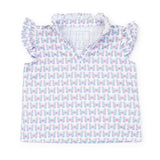 Ellie Girls' Sleeveless Performance Top by LH Sport - Peace Love Butterflies Pink Multi