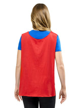 DC Comics Womens Supergirl T-Shirt w/ Cape Adult Costume