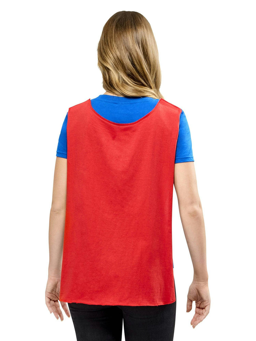 DC Comics Womens Supergirl T-Shirt w/ Cape Adult Costume
