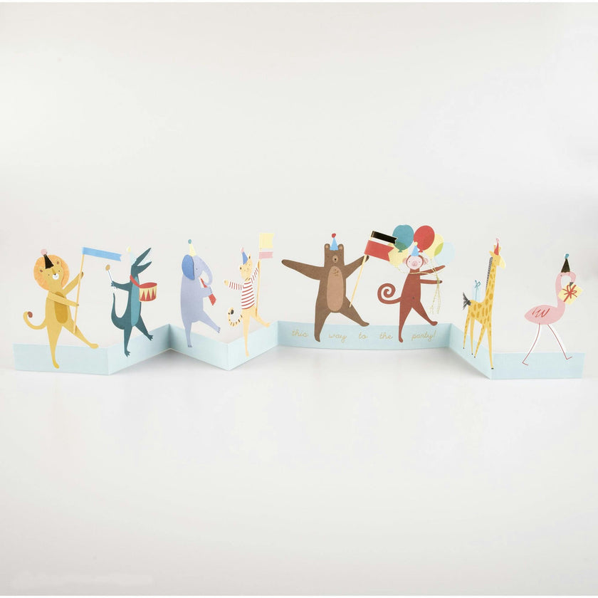 Animal Parade Concertina Card