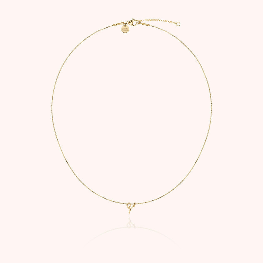 Initial Necklace, 14k Yellow Gold Filled