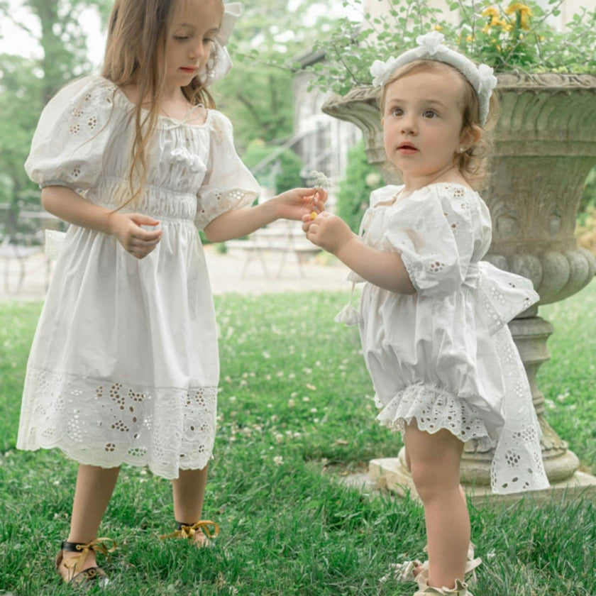 Blanca White Cotton Romper