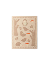 Folk Tales Knitted Organic Baby Blanket, Cream