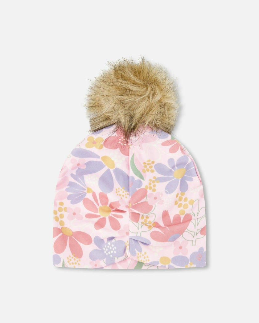 Stretch Jersey Hat With Pompom