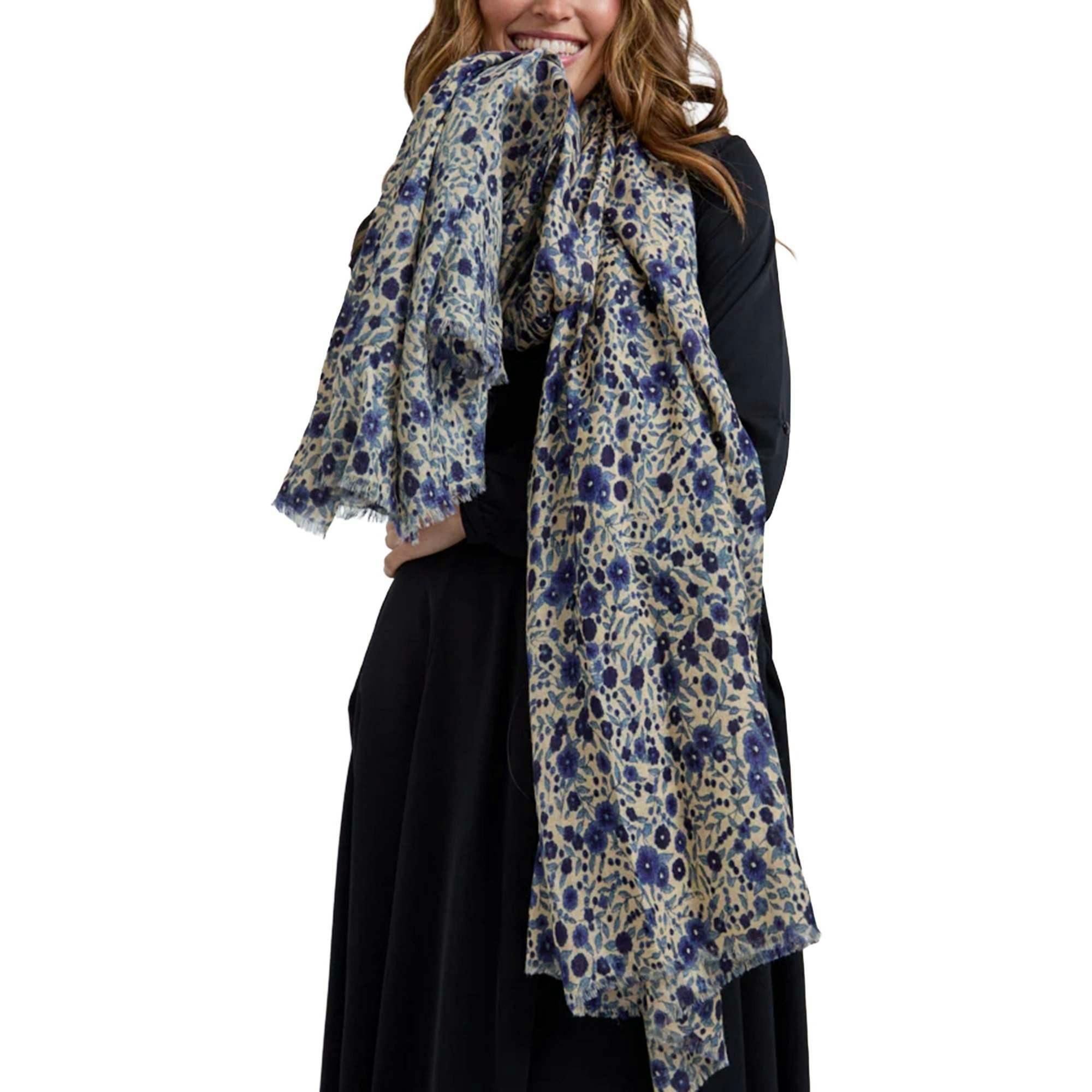 Karen Aster Floral Scarf