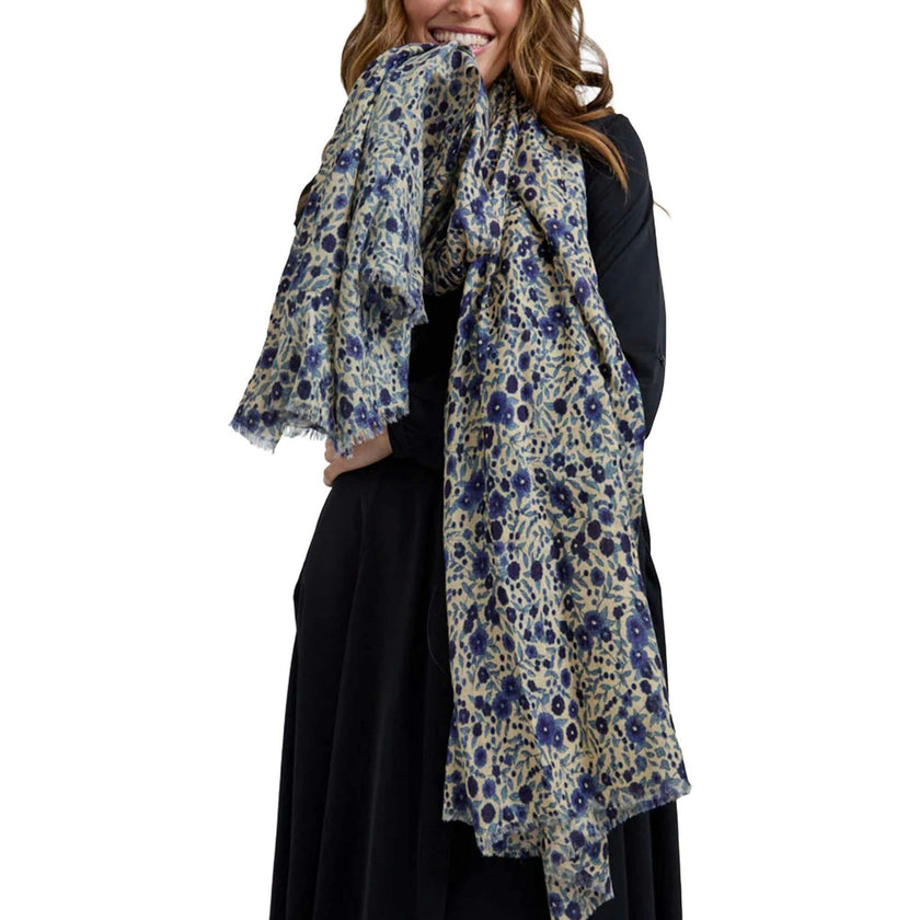 Karen Aster Floral Scarf