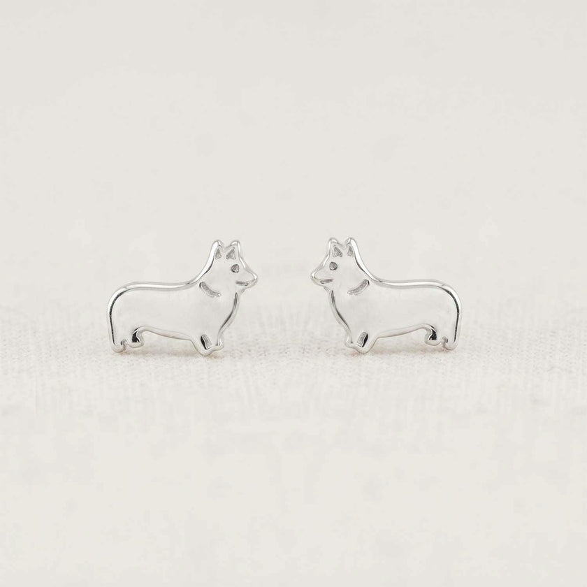 Corgi Dog Stud Earrings
