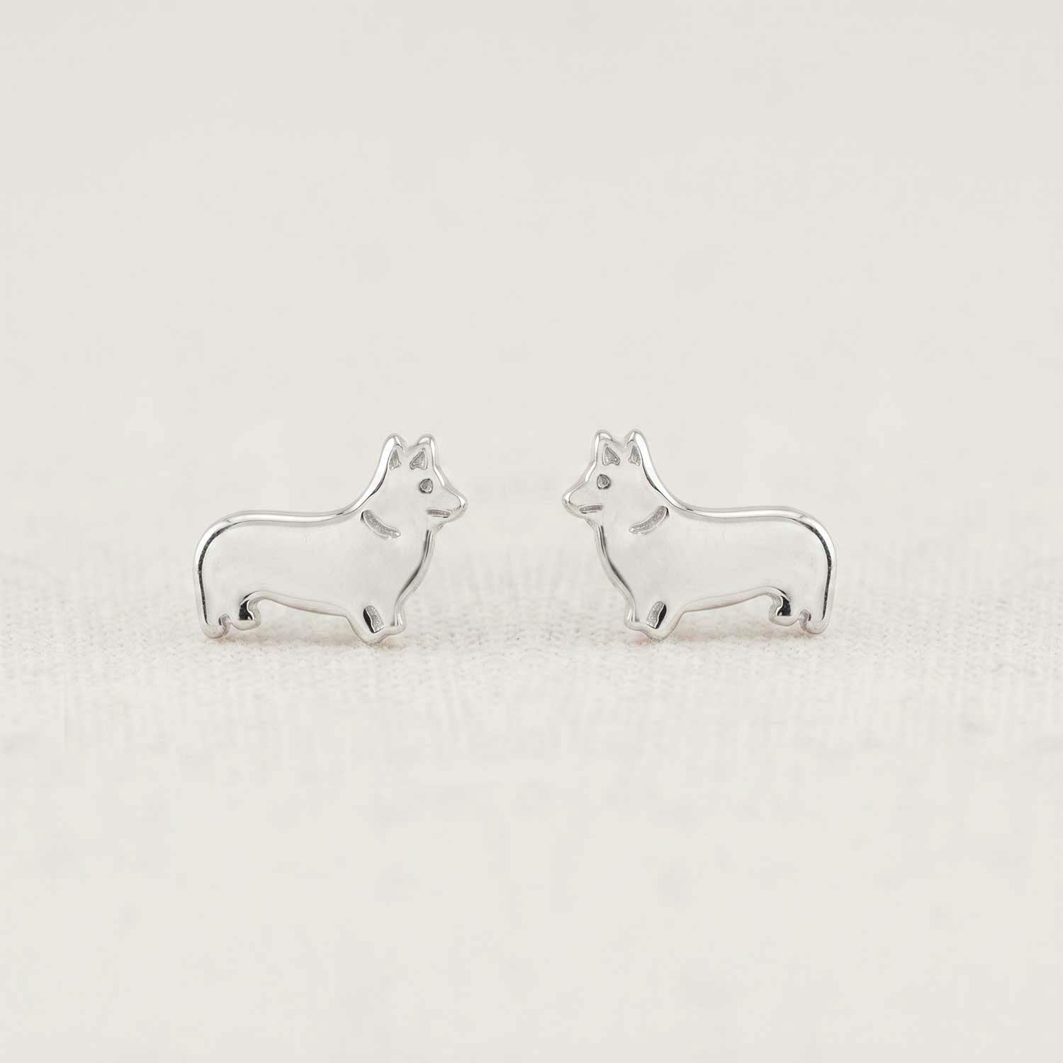 Corgi Dog Stud Earrings
