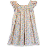 Girls Everly Square Neck Dress | Yellow Petal Confetti