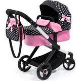 Bayer Design Dolls: Pram Xeo - Hearts Black & Pink