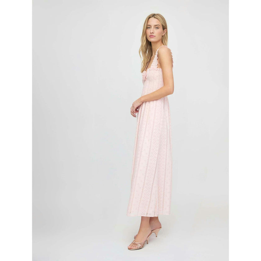 The Rosetta Nap Dress - Pink Broderie Voile