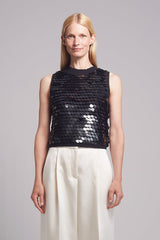 Women's Cora Large Sequins Crew Neck Sweater Tank