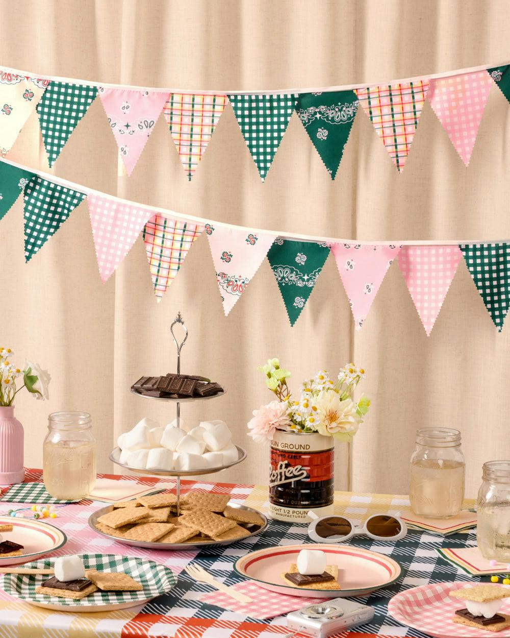 Camp Bunting Banner - gingham garland