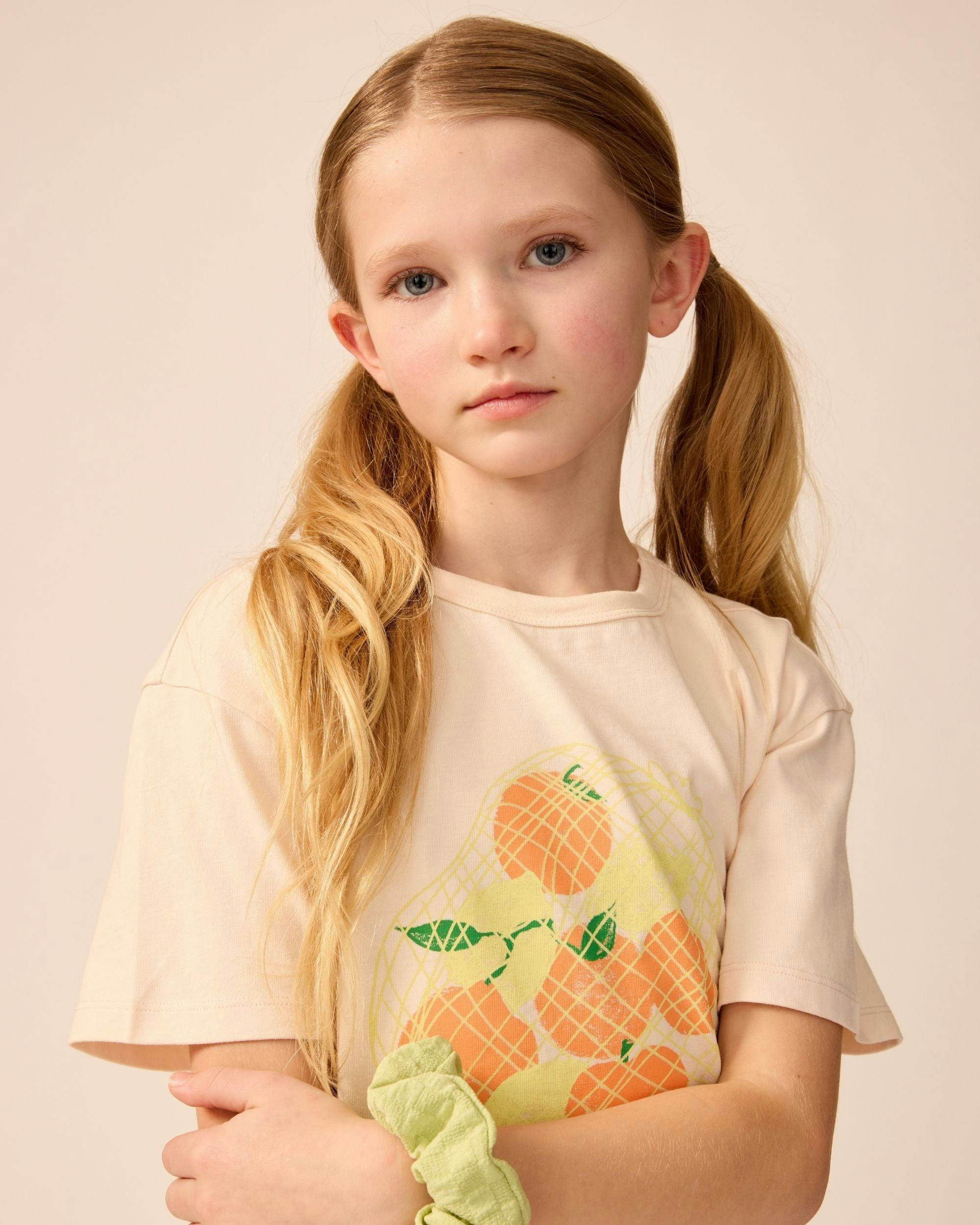 Organic Weekend Tee in Peach Mixed Fruit