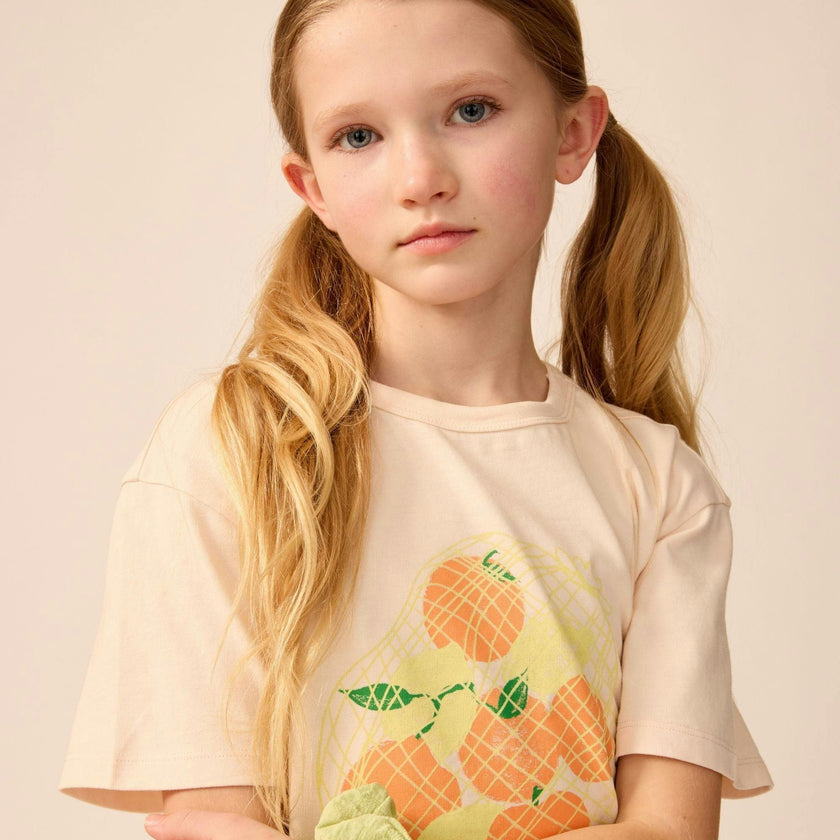 Organic Weekend Tee in Peach Mixed Fruit