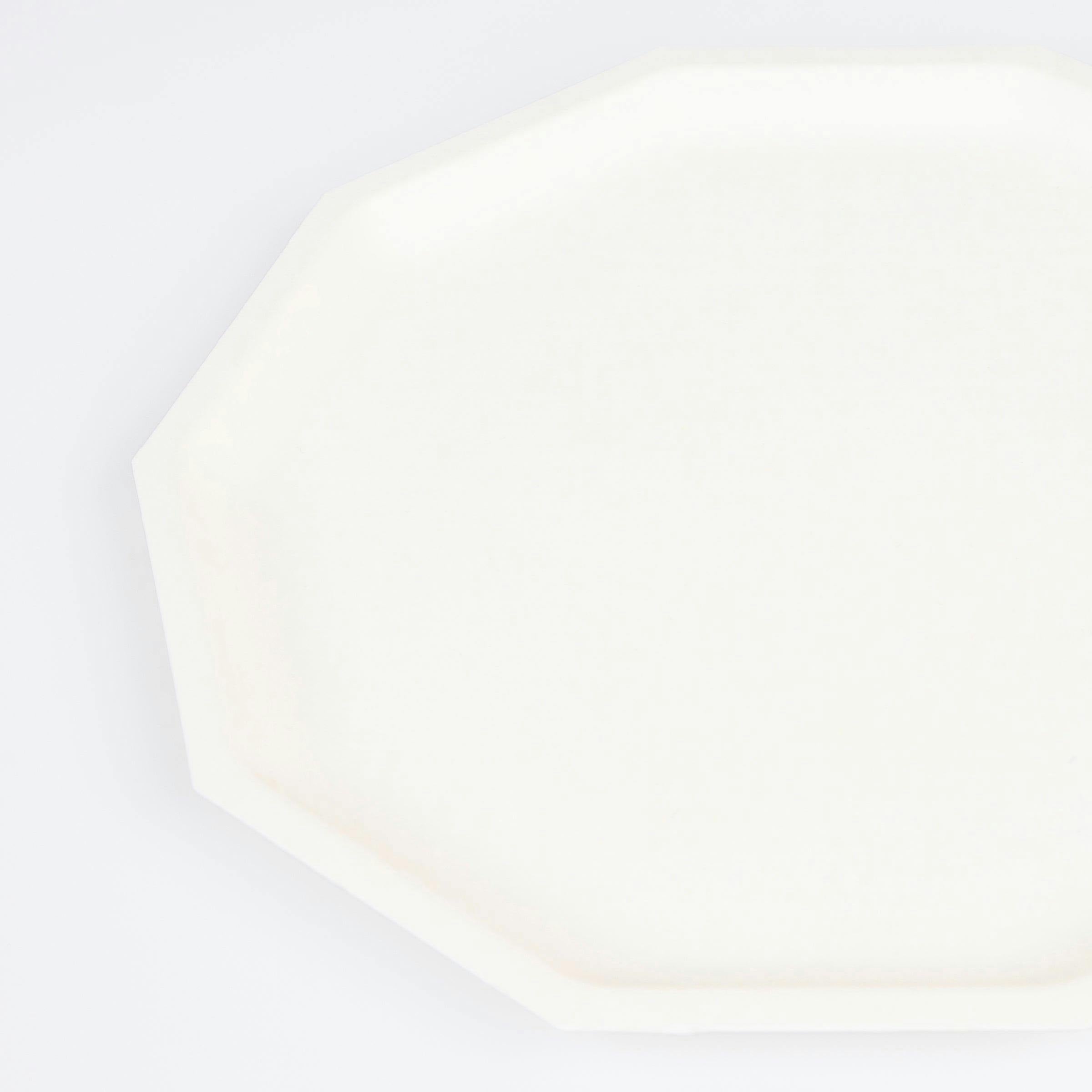 Cream Decagon Compostable Side Plates