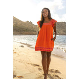 Women's Mini Sandrine Embroidered Dress, Red