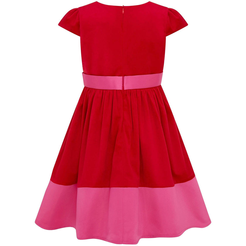 Paris Bow Satin Girls Party Dress