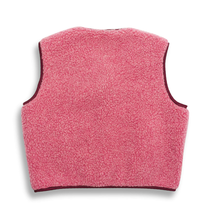 children's merino wool vest - dusty pink