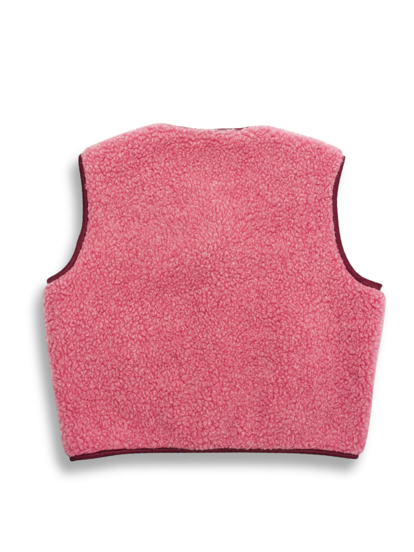 children's merino wool vest - dusty pink