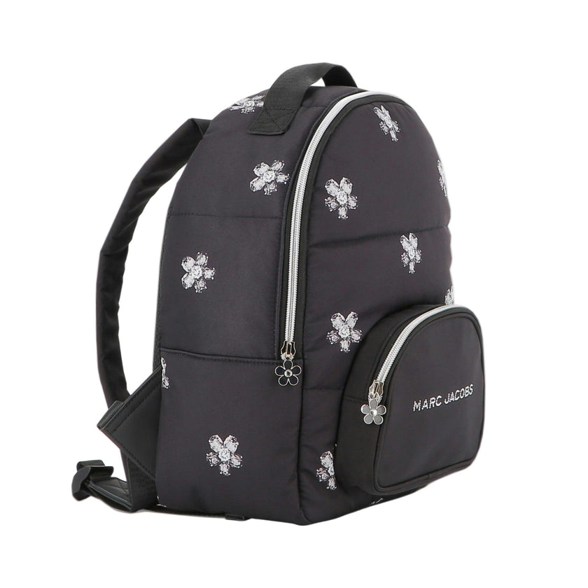 Girls Black Logo Backpack