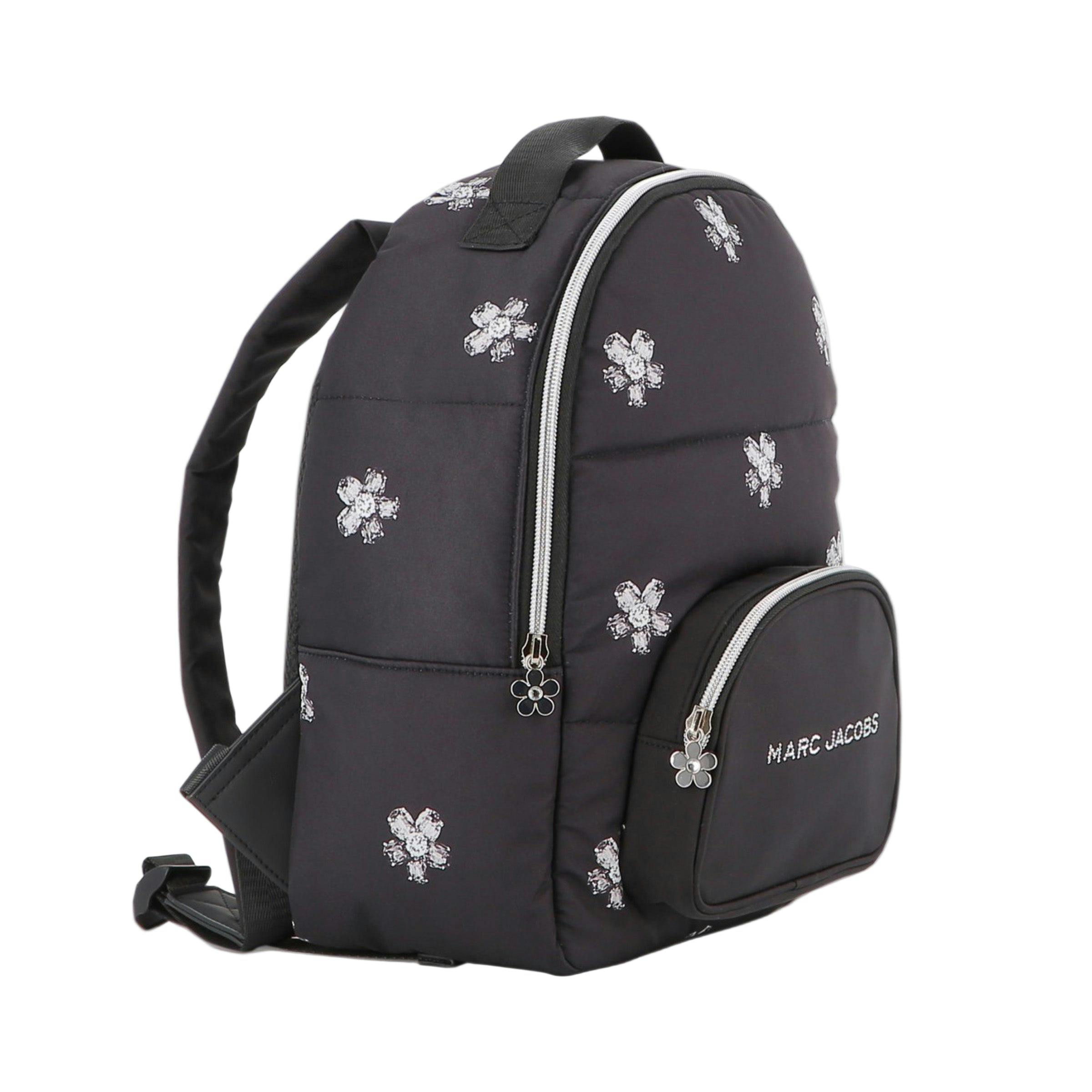 Girls Black Logo Backpack
