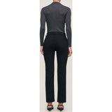 Mara Straight Mid Rise Instasculpt Ankle Jeans  Black