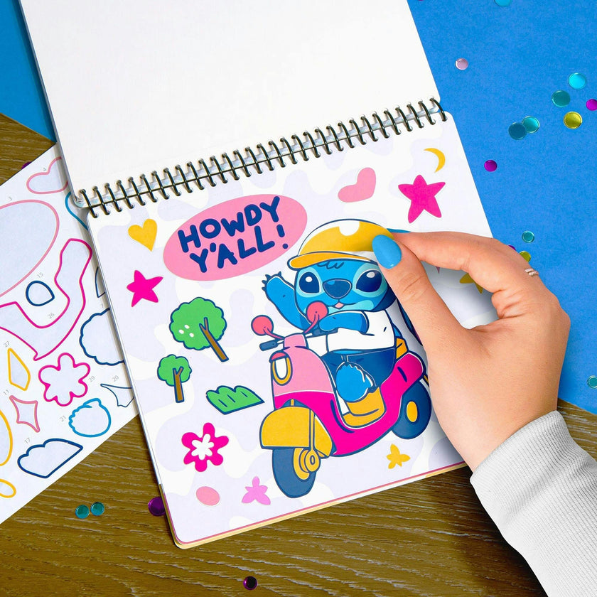 Disney Stitch: Sticker By Number Portfolio Set