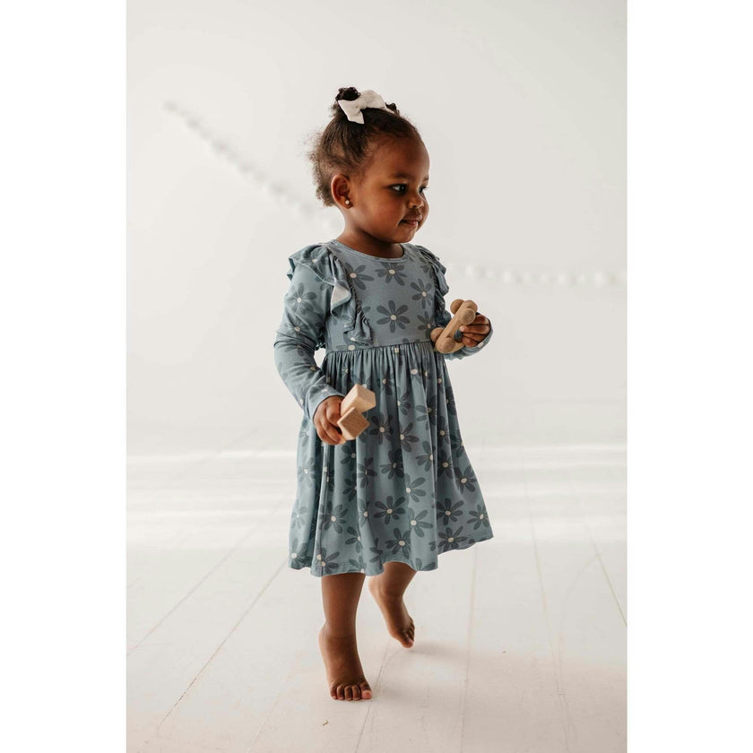 Girl's Long Sleeve Ruffle Dress