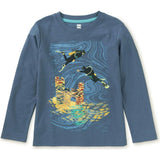 Castle Divers Graphic Tee, Blue