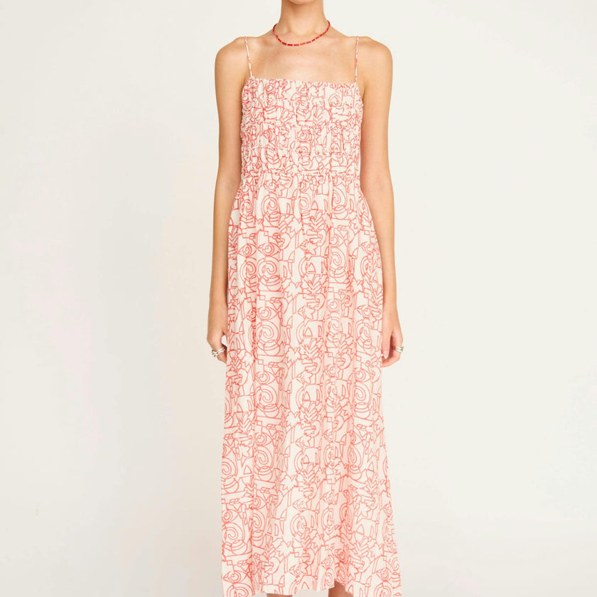 Puglia Dress in Cherry Heka