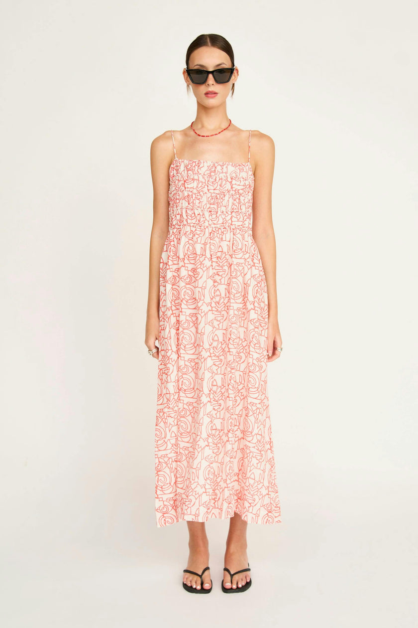 Puglia Dress in Cherry Heka