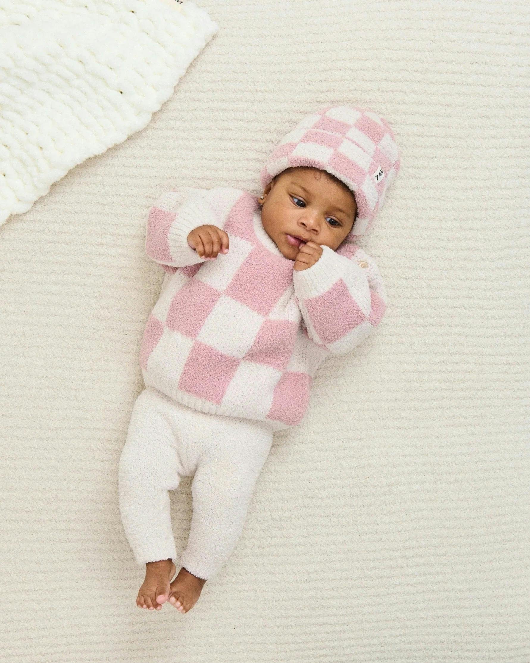 Boxy Sweater • Checkers Fuzzy
