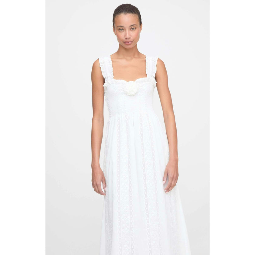 The Rosetta Nap Dress - White Broderie Voile