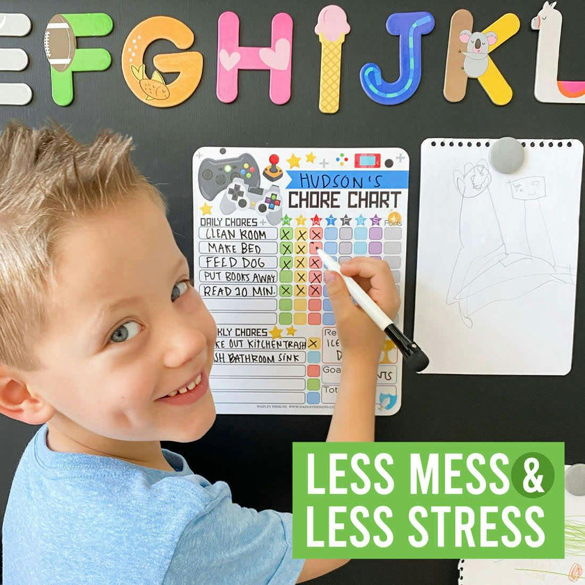 Video Game Kids Chore Chart