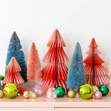 Pink & Red Christmas Tree Honeycomb Set