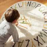 Washable Play Rug ABC color and letters
