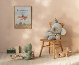 Elephant plush, Big - Blue/grey