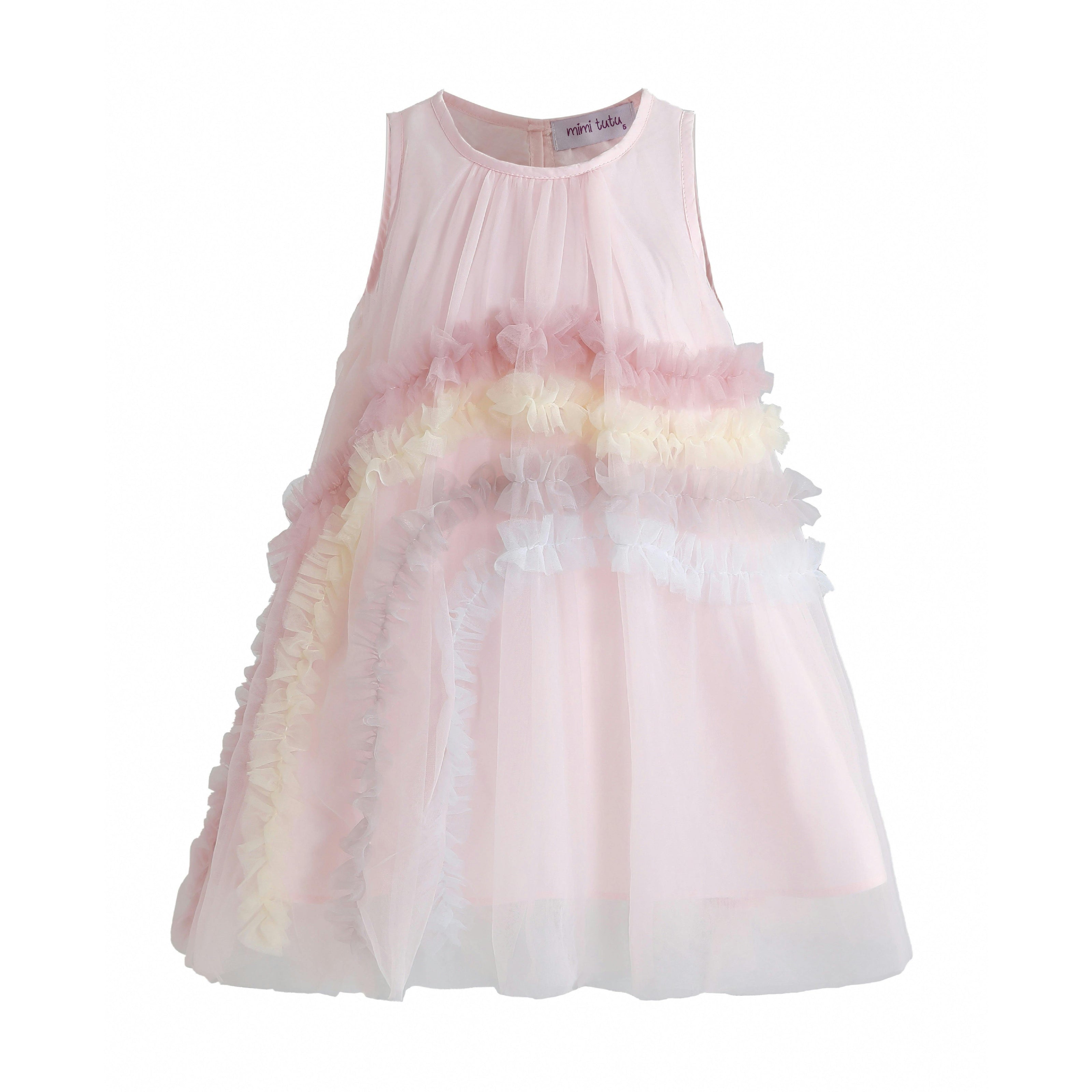 Pink Cressida Pastel Ruffle Dress