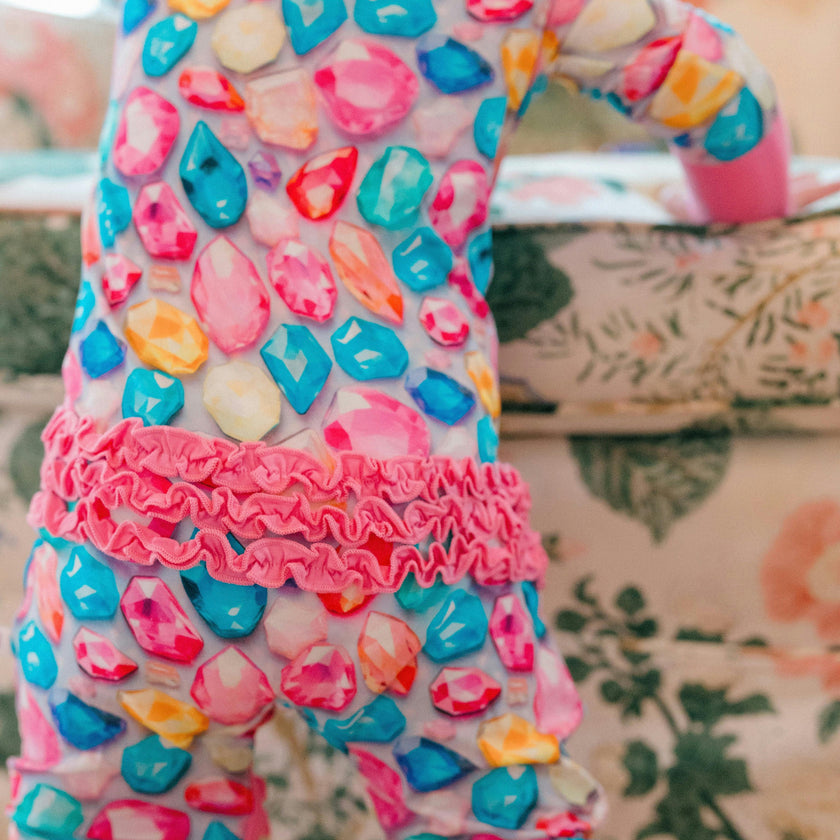 Bejeweled Bamboo Ruffle Romper