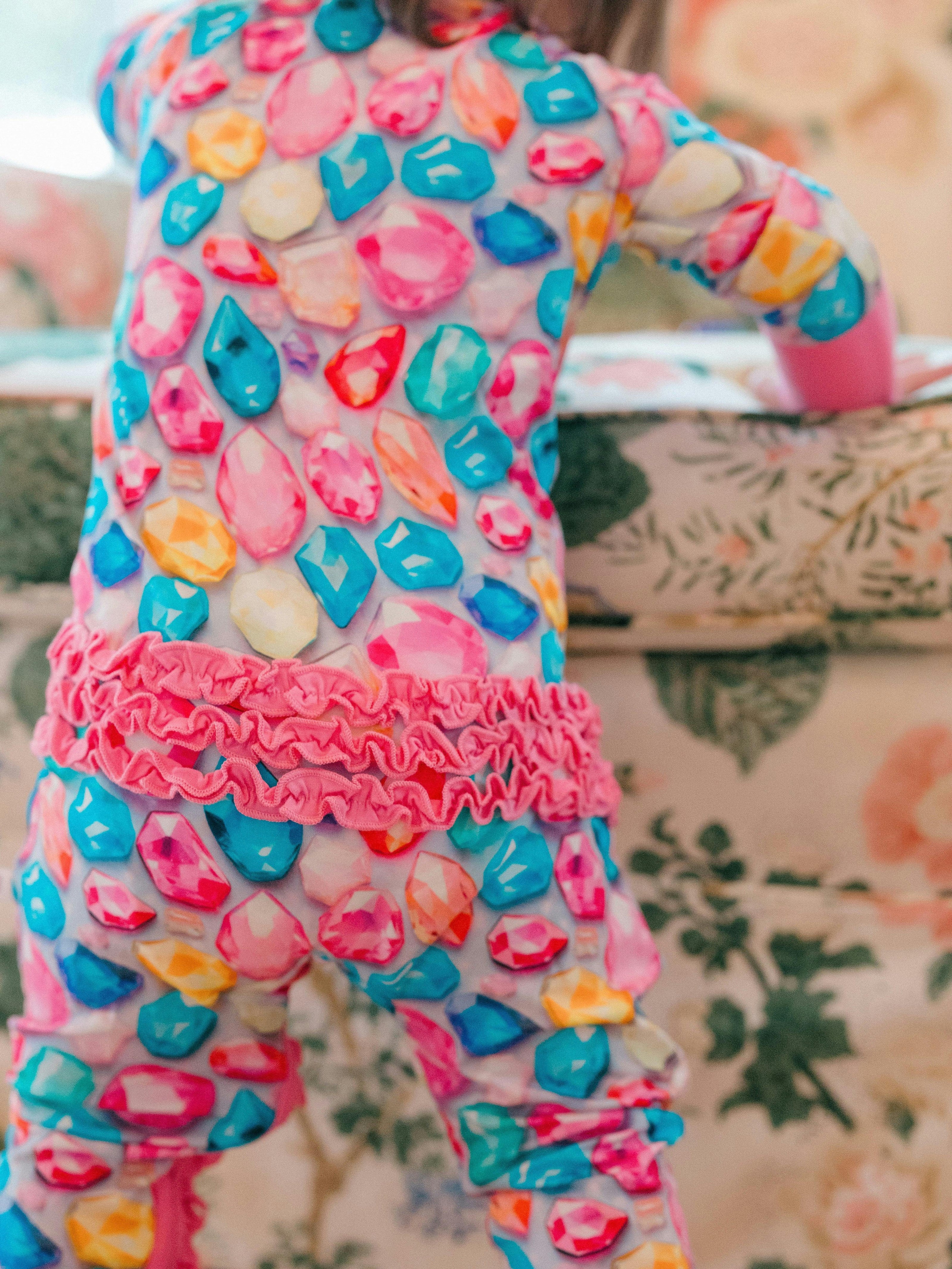 Bejeweled Bamboo Ruffle Romper