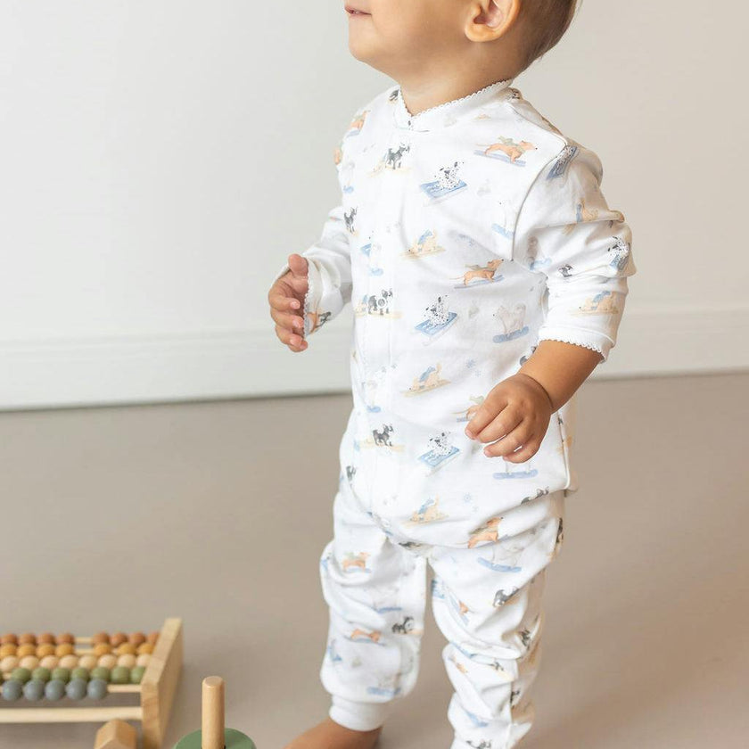 Ski Pups Boy Pima Cotton Baby One-Piece Pajamas
