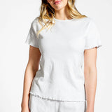 Women's Pima Pointelle Shirt & Short Pajamas Set